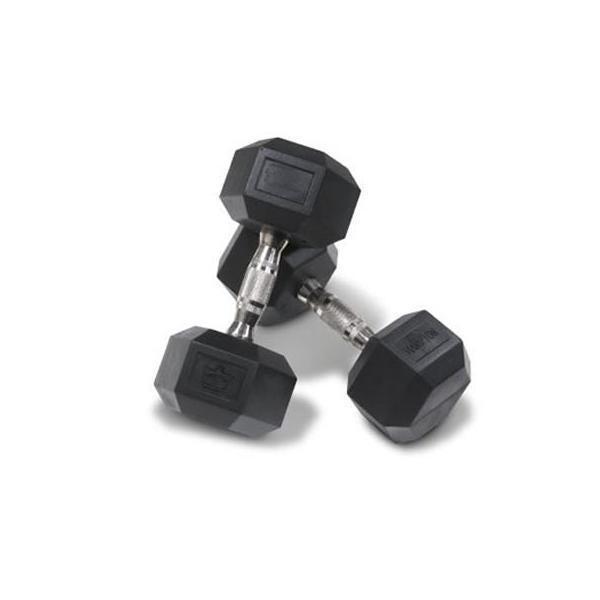 -Rubber Hex Dumbbells-Gym Direct