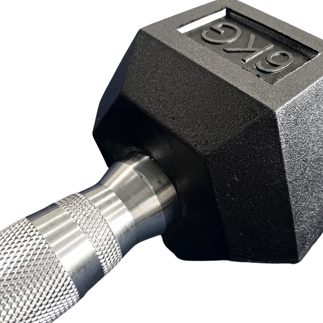 -Rubber Hex Dumbbells-Gym Direct